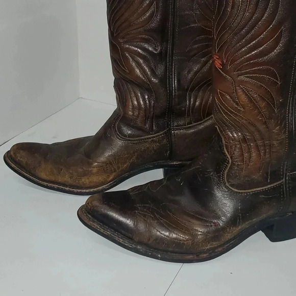 Vintage Rainbow Eagle Cowboy Boots Men's Size 9.5 EE Western Boots - Picture 13 of 16